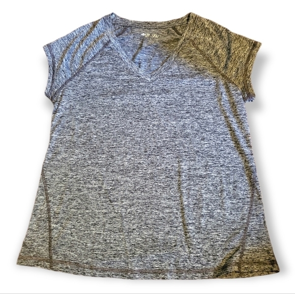 New Ideology Rapidry Performance V Neck Tee Large Grey Heathered Short Sleeve - Picture 8 of 9